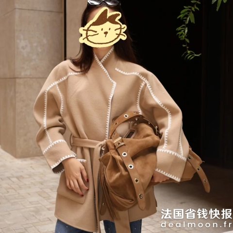 Maje这件和CO*S真的是姐妹款 @小雨Louisa短款系带外套