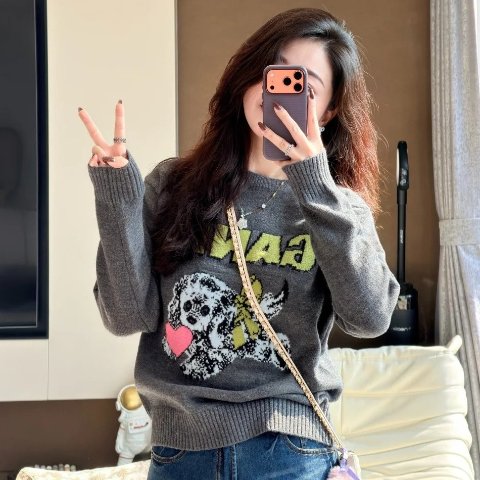 Ganni@一颗成成子e狗狗羊毛毛衣