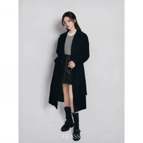 Max Mara Weekend同品牌类似款 简约单排扣单排扣羊毛大衣