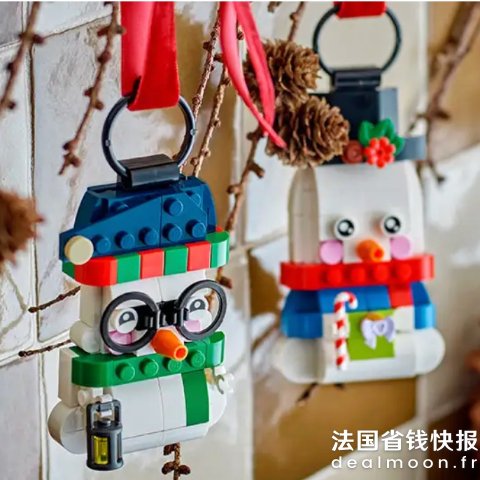 LegoDeko Schneemanner 圣诞雪人摆件