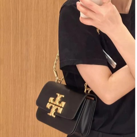 Tory Burch@洋洋佳金logo链条包