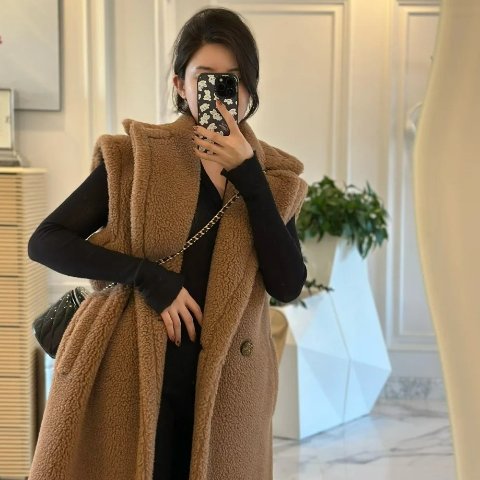 Max Mara同款 搭配毛衣超好看 @叶小点点Brown Teddy 羊驼羊毛马甲