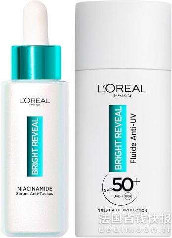 L oréal Paris2件正装超值推荐 精华单卖就要€25烟酰胺美白精华50ml+防晒乳SPF50