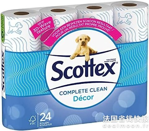 Scottex平均€0.25/卷卷纸 24卷