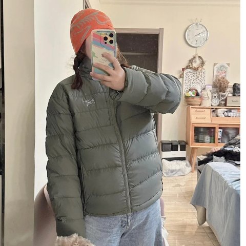 女士连帽羽绒服 幽雾绿