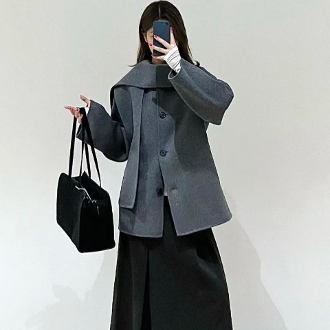 COS刚上架！！巨柔软又是马上抢空的节奏！DOUBLE-FACED 羊毛围巾大衣