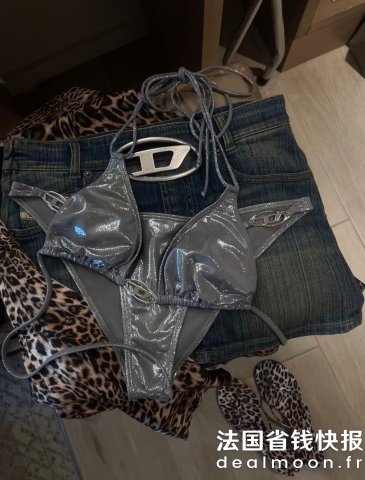 Diesel年底度假比基尼好选择！DIESEL Oval D 比基尼上衣