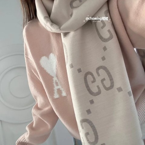 温柔杏粉色 @chowing初初Ami De Coeur 粉色羊毛混纺毛衣