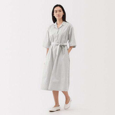 系带衬衫裙