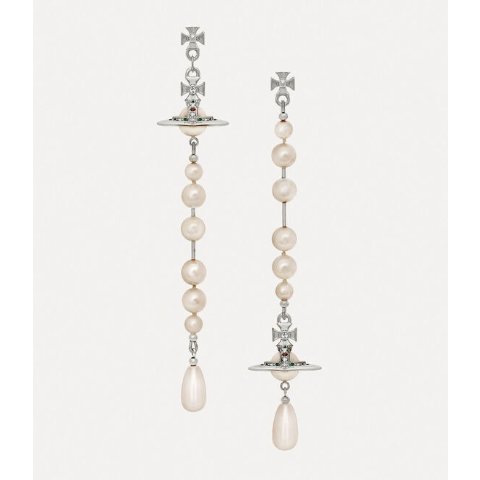 破碎珍珠银色耳饰