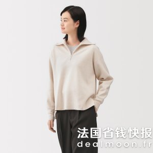 Muji3色可选半拉链针织衫