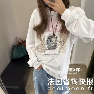 Ganni终于下折扣区啦 @樱桃21家小动物印花针织衫