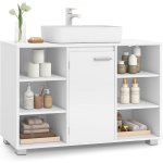 浴室洗手盆下储物柜 3档高度调节