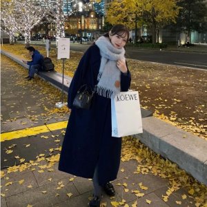 Loewe终于有折扣啦！！珍珠灰羊毛围巾