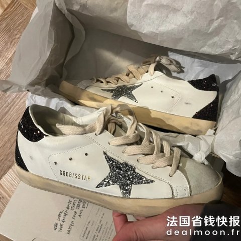 GOLDEN GOOSE类似黑色闪片款 @KxiannSuper-Star 运动鞋 白粉黑亮片