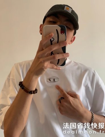 Diesel白色logo短袖！相似款@阿甘BOX 印花T恤 白色