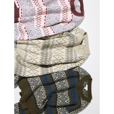 女士费尔岛印花毛衣