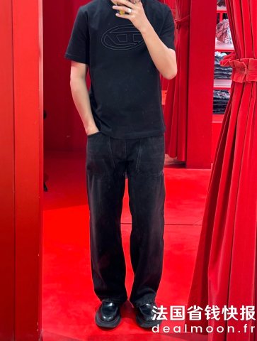 Diesel黑色基础短袖！相似款@123456MIEGOR 基础T恤 黑色