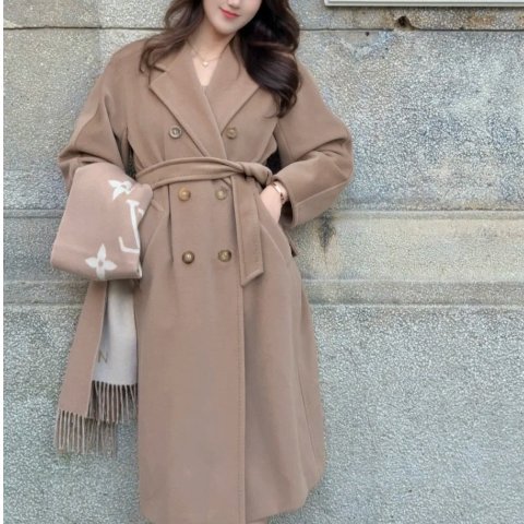 Max Mara永远的经典，随时断货！ @呆米Madame 101801 腰带大衣