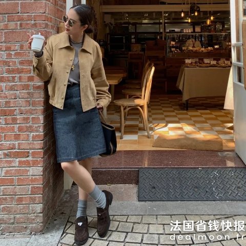 Prada棕色麂皮乐福鞋