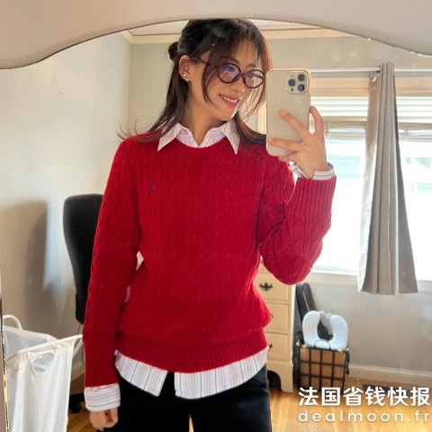 Polo Ralph Lauren@Echo鱼儿麻花纹毛衣