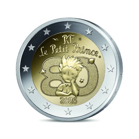 小王子 BE级精制版 2欧元纪念币