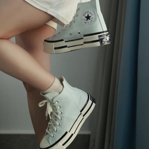 Cruise解构厚底鞋 奶蓝色