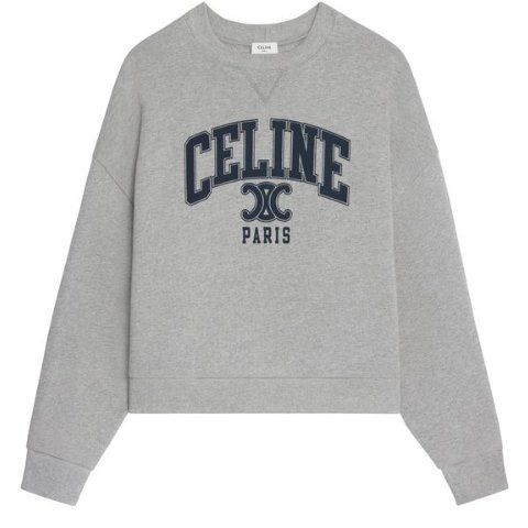 Celine棉+羊绒=超级软糯Celine 宽松卫衣 