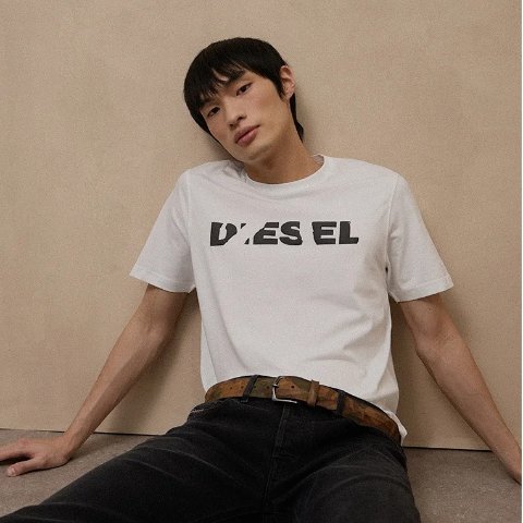 Diesel T-JUST 印花T恤 白色