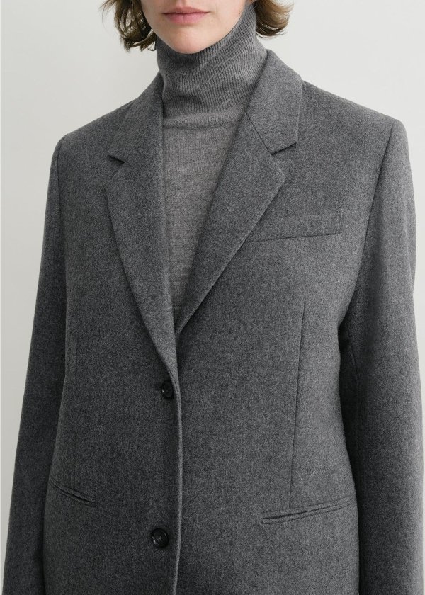 Slim-fit 羊毛西装外套