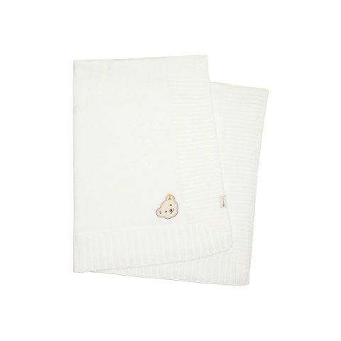 SteiffSTEIFF 白色针织毯