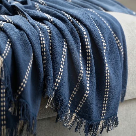 IkeaKRUTBRANNARE 格纹条纹毯 130x170cm