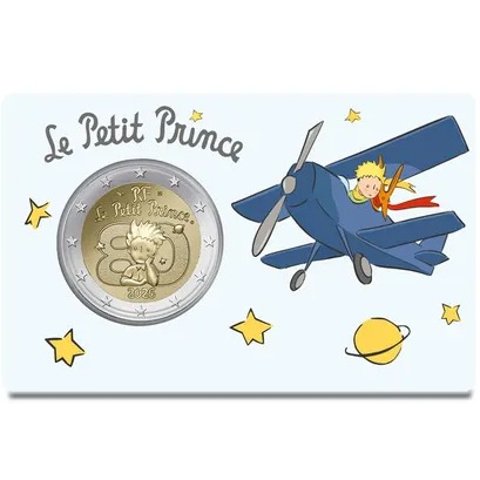 小王子飞机 BU级2欧元纪念币
