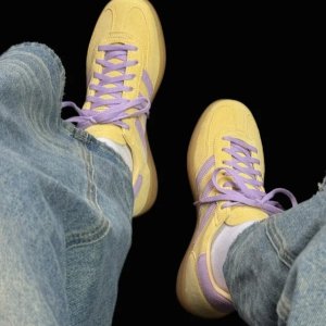 Spezial 黄紫配色运动鞋