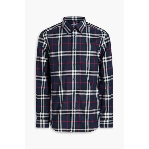 Checked 棉府绸衬衫