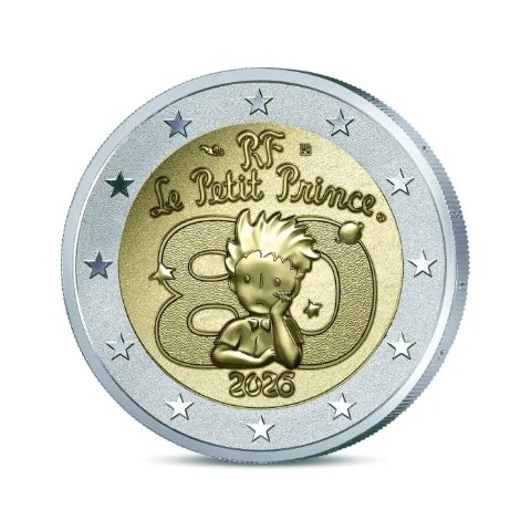 磨砂版~小王子 BE级精制版 2欧纪念币