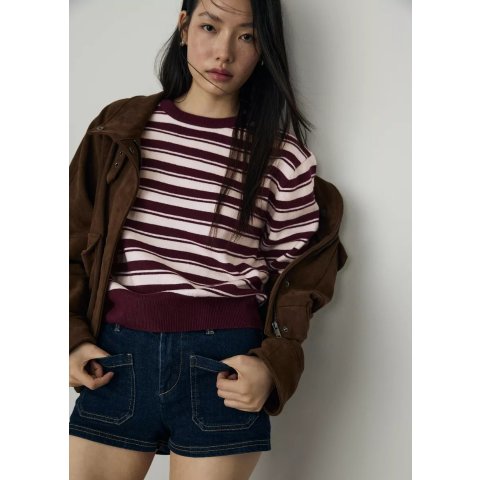 基础款条纹针织