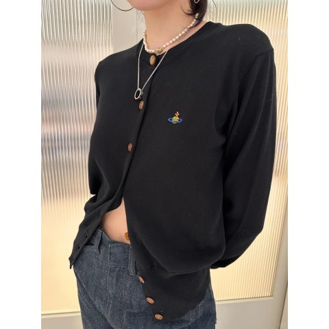 Logo羊毛短款开衫