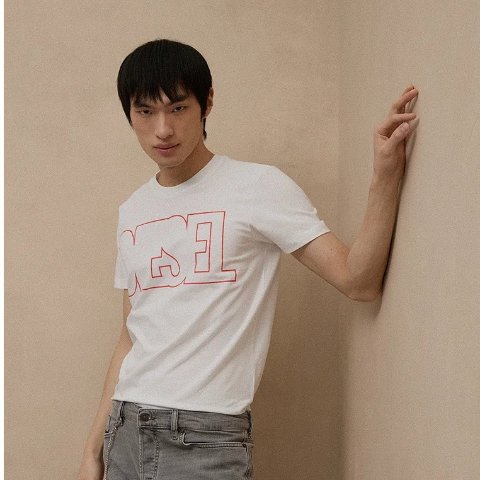 T-DIEGOR 印花T恤 白色