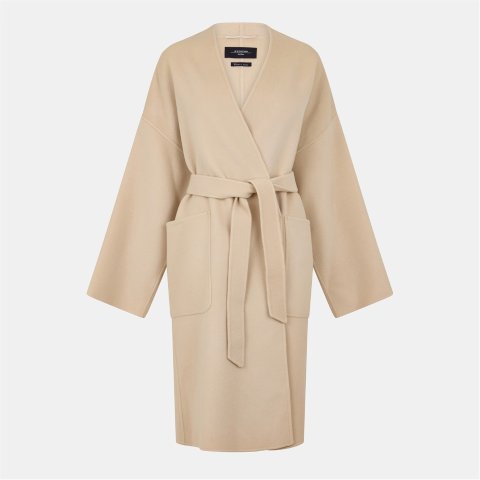 系带Trench风衣型大衣