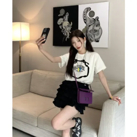 Ivory Bow T恤 宽松版