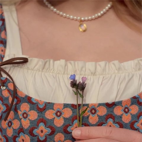 月光石珍珠项链