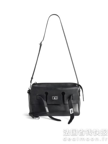 Balenciaga男款！这只真的超酷 罕见6折Bel Air 牛皮信使包 小号