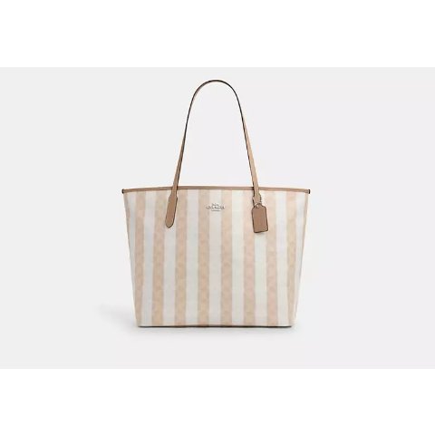 City Tote 条纹手提包