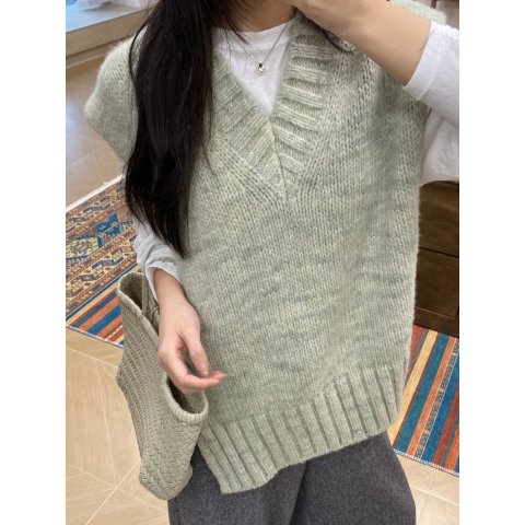 Maison MargielaAlpaca 羊毛棉马甲