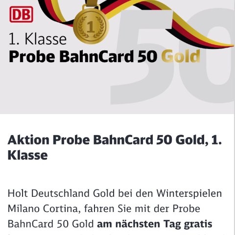 BahnCard Gold 50