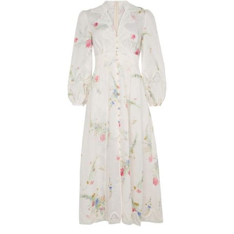 ZimmermannLucky 蕾丝深V中长裙