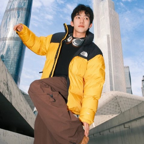 1996羽绒拼色夹克