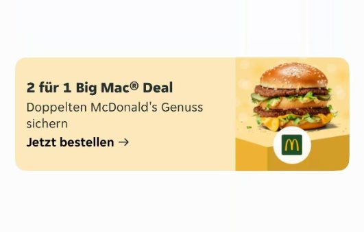 麦当劳Big Mac 汉堡买1送1+10欧券麦当劳Big Mac 汉堡买1送1+10欧券