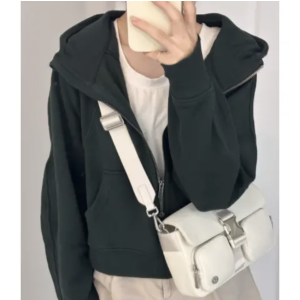 Scuba 半拉链宽松帽衫